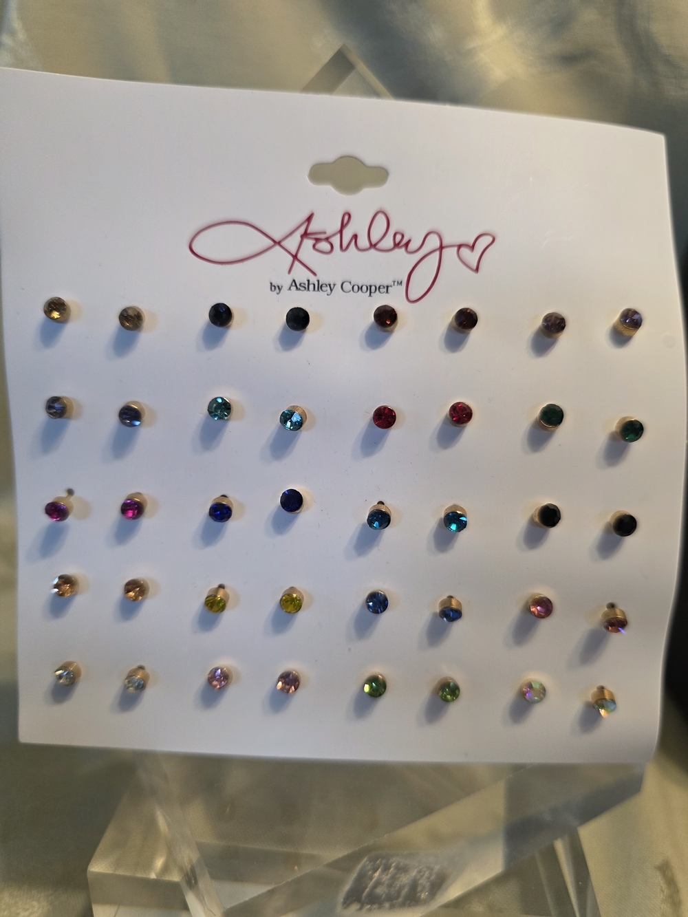 #945 Ashley Cooper Multicolor Crystal Stud Earring Set